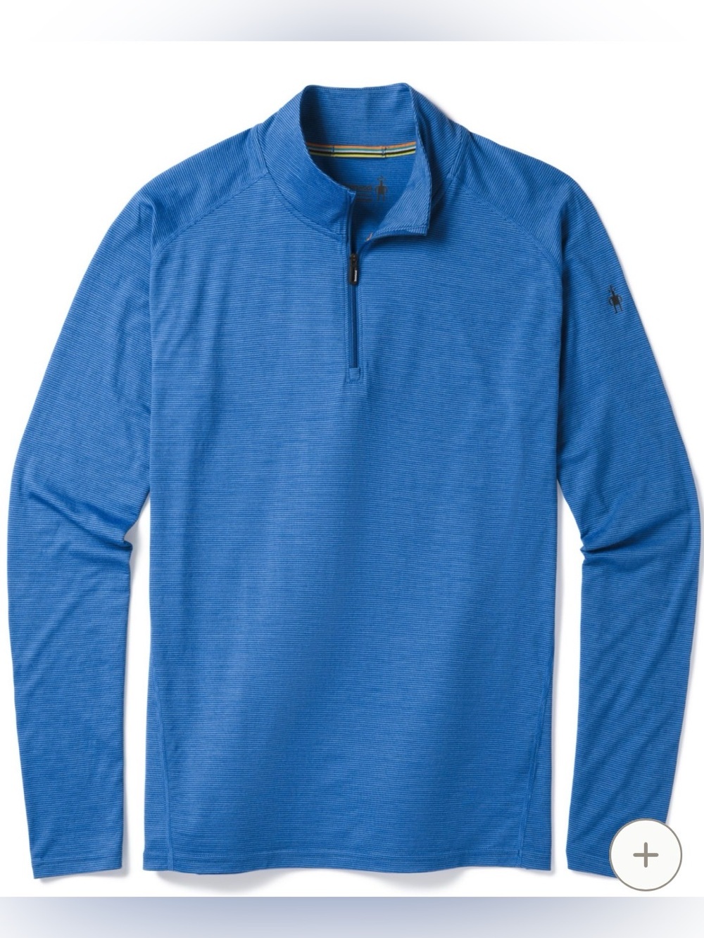 Smartwool Merino 150 Wool Quarter Zip Pullover Blue Striped Men’s Large
